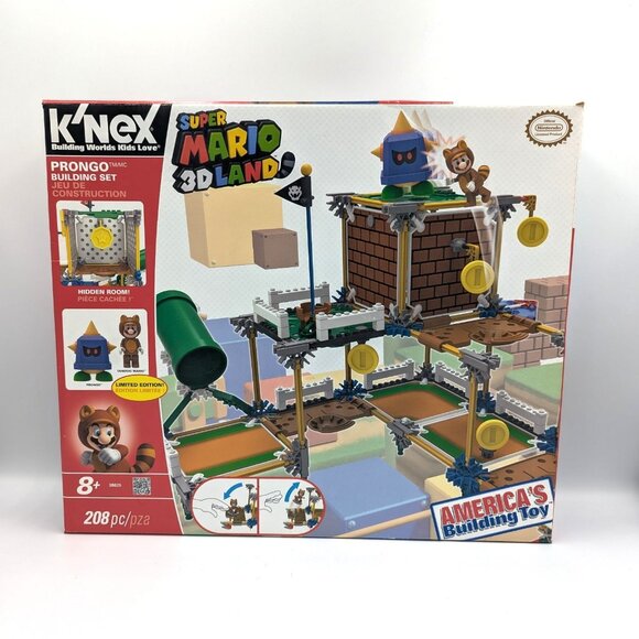 K'NEX Nintendo Super Mario 3D Land Prongo Building Set COMPLETE Tanooki Mario - Picture 1 of 10